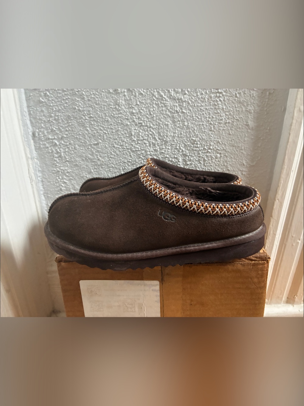 UGG Dark Brown Tasman Slippers